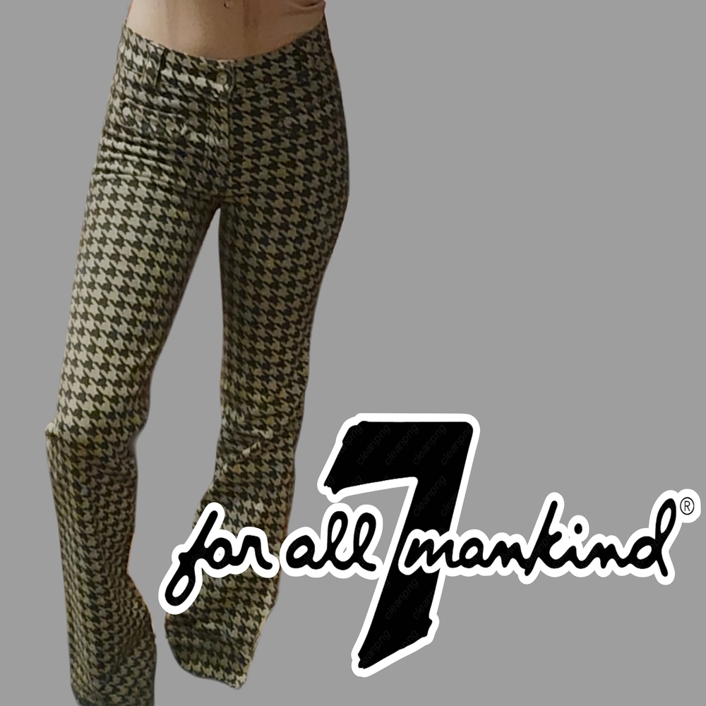 7 FOR ALL MANKIND Houndstooth Flare Pants